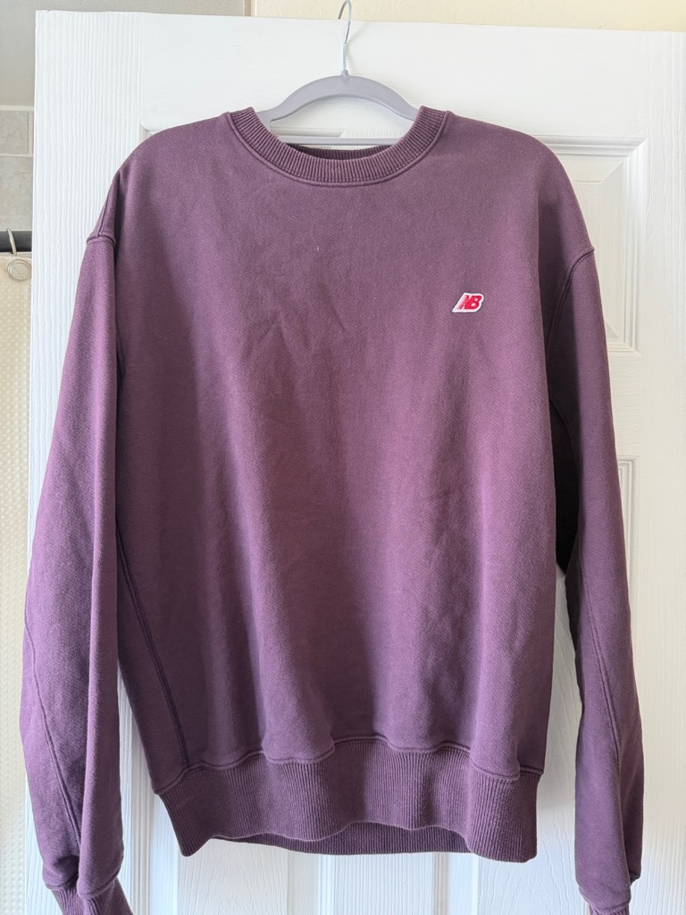 Men’s New balance made in America plum crewneck in size medium